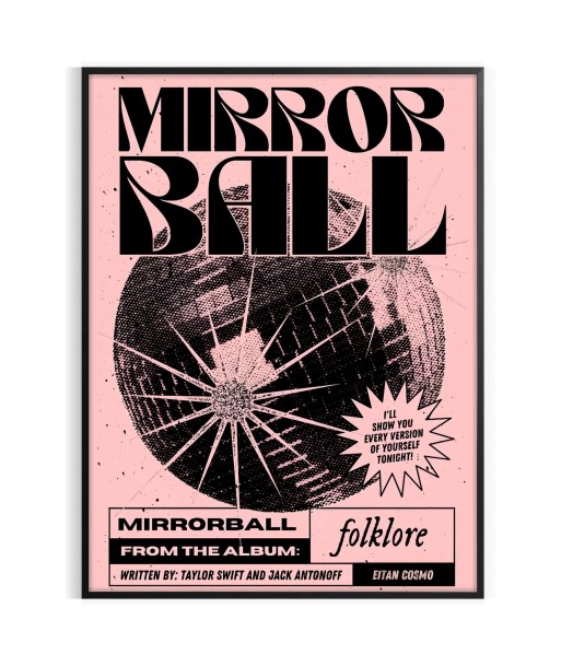 Mirror Ball Popular Poster soldes