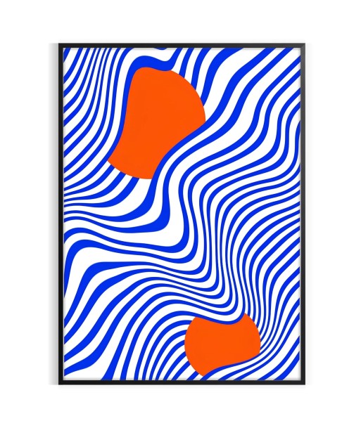 Orange Blue Graphic Poster pas cher chine