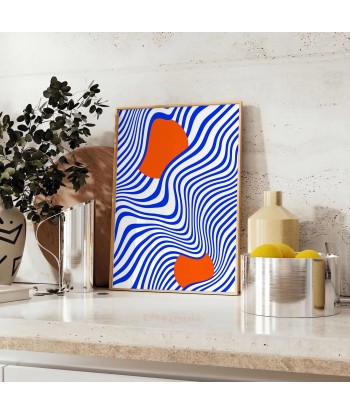 Orange Blue Graphic Poster pas cher chine