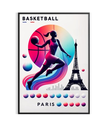 Basketball Paris Poster pas cheres