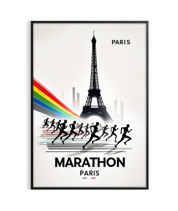 Marathon Paris Poster brillant des détails fins