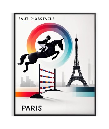 Saut D'Obstacle Paris Poster la livraison gratuite