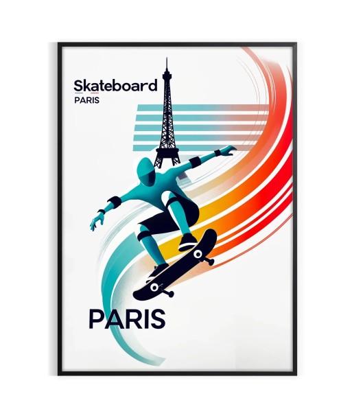 Skateboard Paris Poster de France