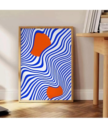 Orange Blue Graphic Poster pas cher chine