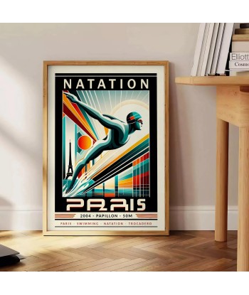 Swimming Paris Poster Butterfly 50 Meters ou a consommer sur place