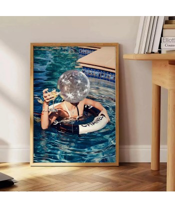 Swimming Pool Star Trendy Wall Print Paris Déstockage Promo