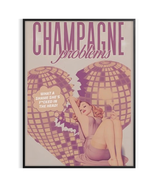 Champagne Problems Trendy Art Print En savoir plus