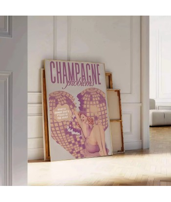 Champagne Problems Trendy Art Print En savoir plus