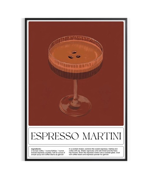 Espresso Martini Cocktail Print 2 - 3 jours ouvrés.