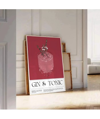 Gin Tonic Cocktail Print français