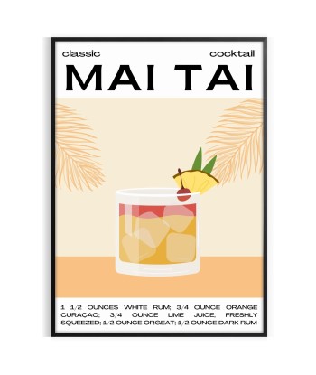 Mai Tai Cocktail Poster le concept de la Pate a emporter 