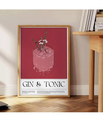 Gin Tonic Cocktail Print français