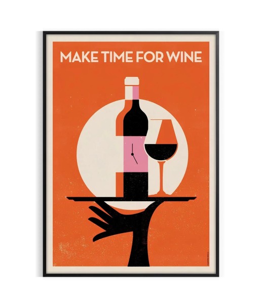 Make Time For Wine Cocktail Wall Art JUSQU'A -70%! 