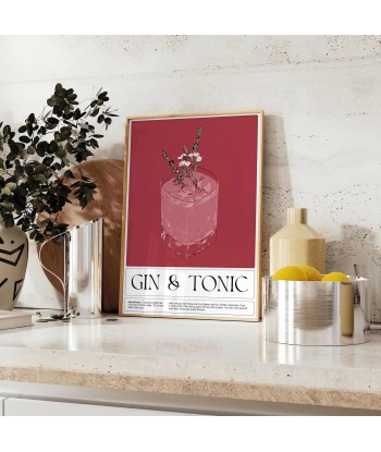 Gin Tonic Cocktail Print français