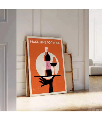 Make Time For Wine Cocktail Wall Art JUSQU'A -70%! 