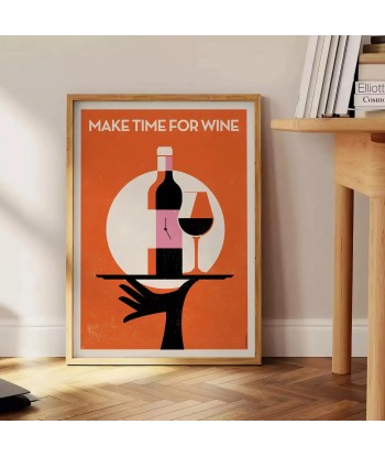 Make Time For Wine Cocktail Wall Art JUSQU'A -70%! 