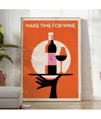 Make Time For Wine Cocktail Wall Art JUSQU'A -70%! 