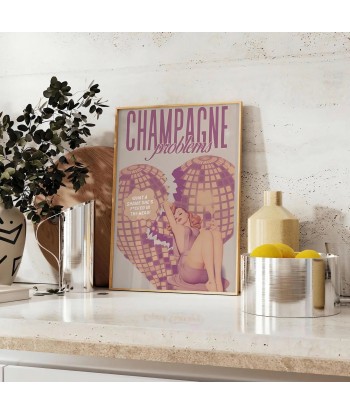 Champagne Problems Trendy Art Print En savoir plus