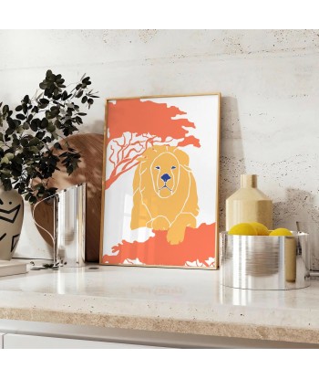 Affiche Faune Lion soldes