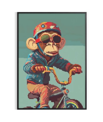 Animal Vélo Singe Poster livraison et retour toujours gratuits