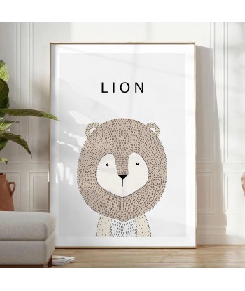 Affiche Animalier Lion français