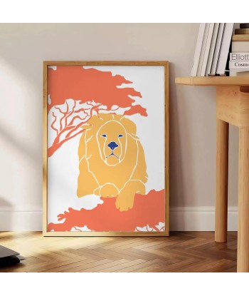 Affiche Faune Lion soldes