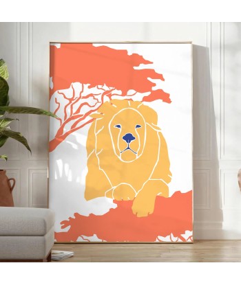 Affiche Faune Lion soldes