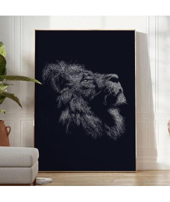 Lion Noir Affiche Animalier Profitez des Offres !