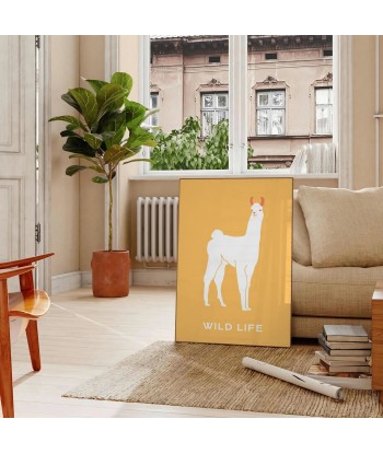 Lama Animal Poster en linge