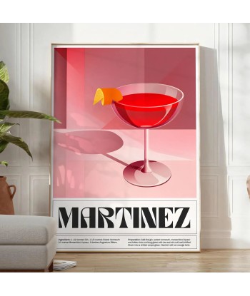 Martinez Cocktail Poster solde