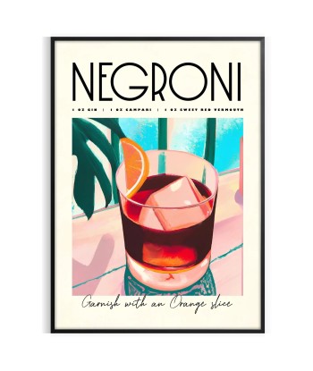 Negroni Cocktail Art 2 basket pas cher