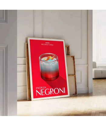 Negroni Cocktail Art Print une grave pollution 