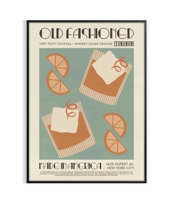 Old Fashioned Cocktail Poster 1 de pas cher