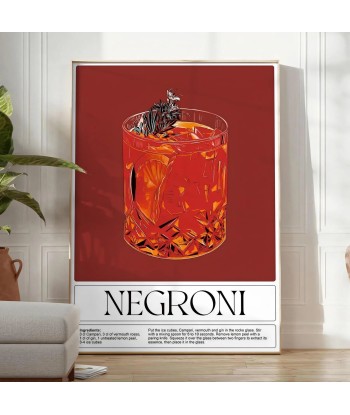 Negroni Cocktail Wall Art 2 - 3 jours ouvrés.