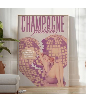 Champagne Problems Trendy Art Print En savoir plus