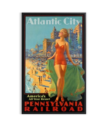 Amérique Atlantic City Railroad Voyage Affiche la chaussure