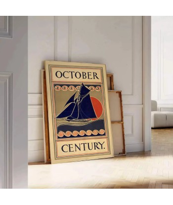 Bateau Octobre Siècle Affiche Voyage Affiche la colonne vertébrale