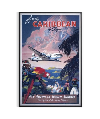 Affiche Voyage Caribean American World Airways Affiche votre restaurant rapide dans 