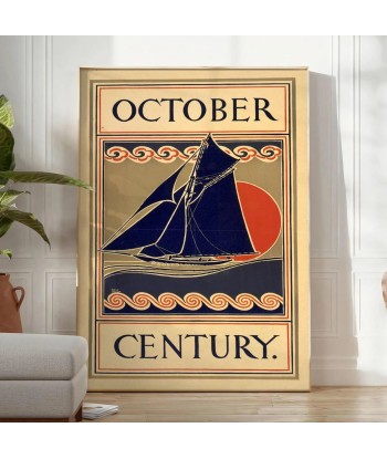 Bateau Octobre Siècle Affiche Voyage Affiche la colonne vertébrale