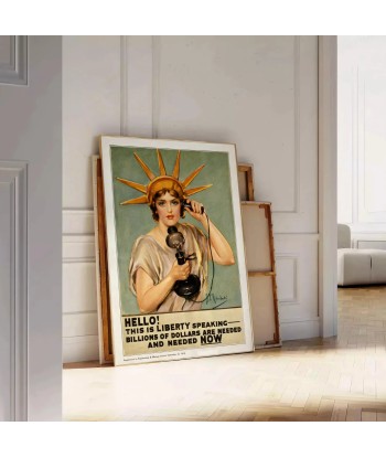 Bonjour, C'Est Liberty Speaking Vintage Poster plus qu'un jeu 