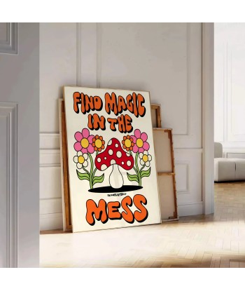 Find Magic In The Mess Graphic Groovy Poster pas chere