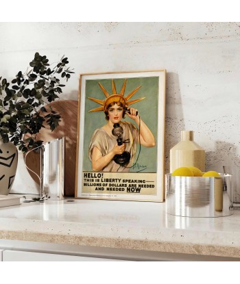 Bonjour, C'Est Liberty Speaking Vintage Poster plus qu'un jeu 