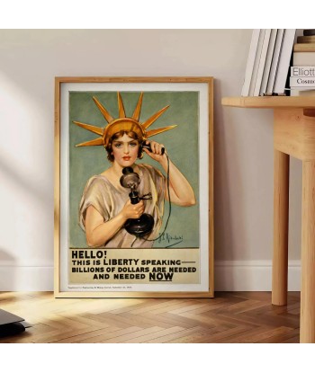 Bonjour, C'Est Liberty Speaking Vintage Poster plus qu'un jeu 