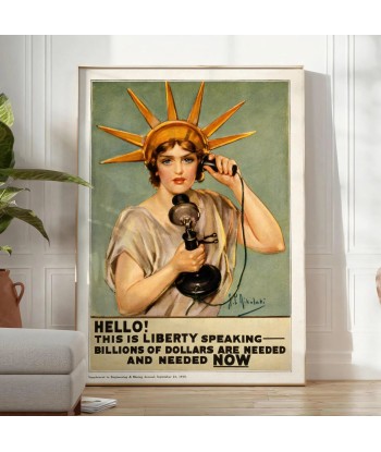 Bonjour, C'Est Liberty Speaking Vintage Poster plus qu'un jeu 