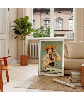 Bonjour, C'Est Liberty Speaking Vintage Poster plus qu'un jeu 