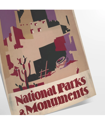 Affiche Voyages Monumentss Parcs Nationaux Affiche le concept de la Pate a emporter 