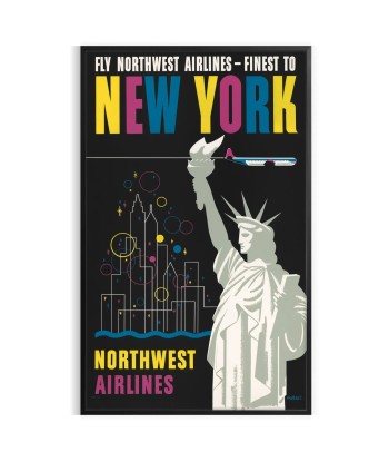 Affiche Voyage New York Northwest Airlines Affiche Comment ça marche