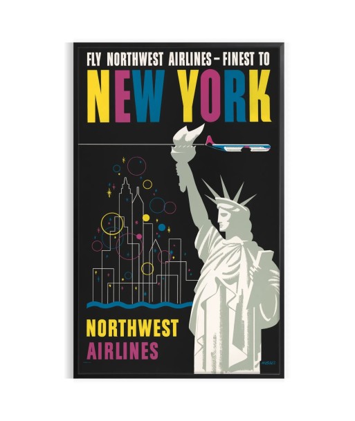 Affiche Voyage New York Northwest Airlines Affiche Comment ça marche