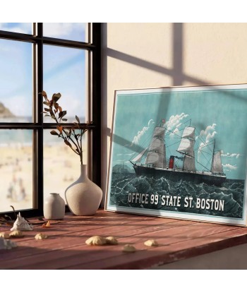 Bureau 99 State St Boston Affiche Voyage Affiche 2024