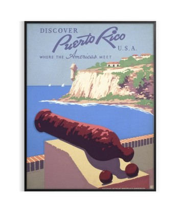 Affiche Voyage Porto Rico États-Unis, Affiche s'inspire de l'anatomie humaine